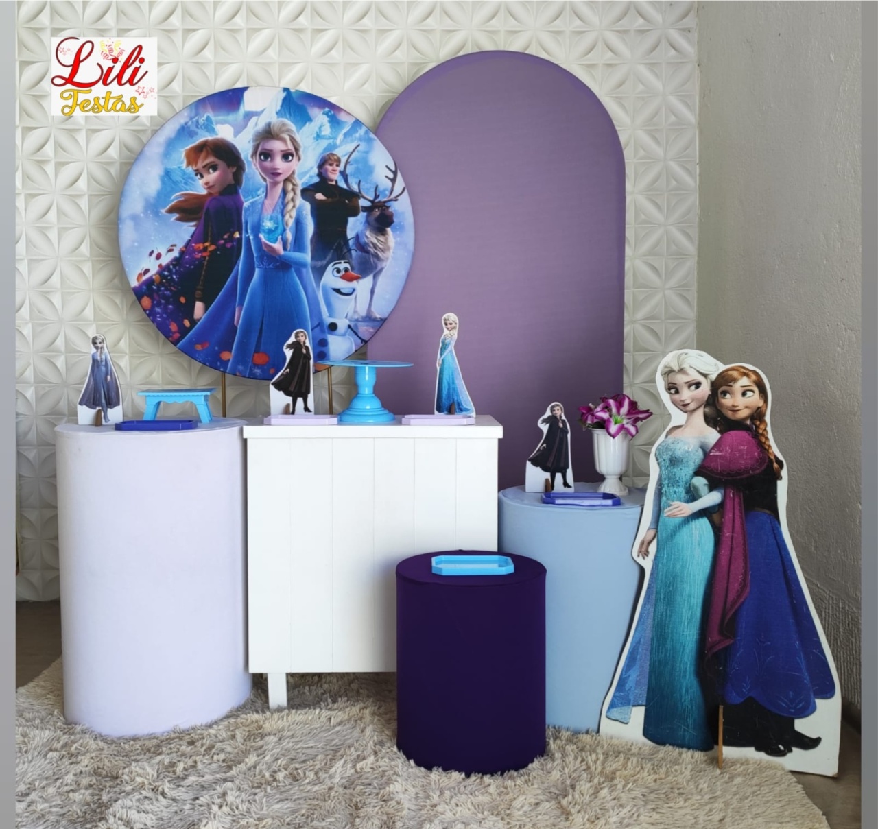 Frozen 2 + Painel Lateral + Cômoda  - LiliFestaspegueemonte