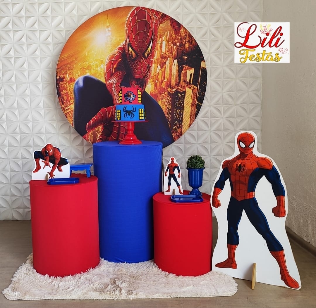 Homem Aranha  Liso - LiliFestaspegueemonte