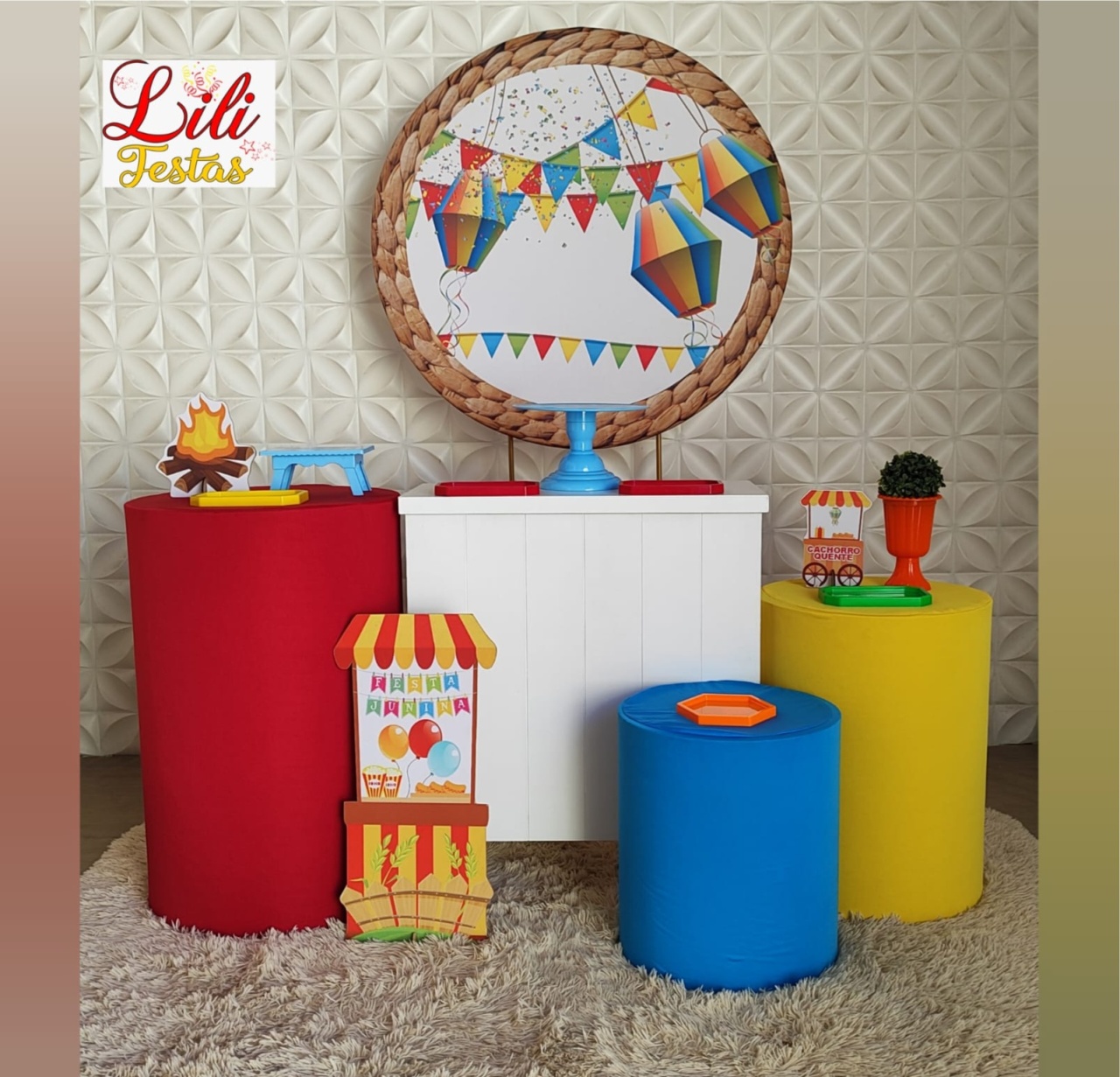 Festa Junina Balões + Cômoda - LiliFestaspegueemonte