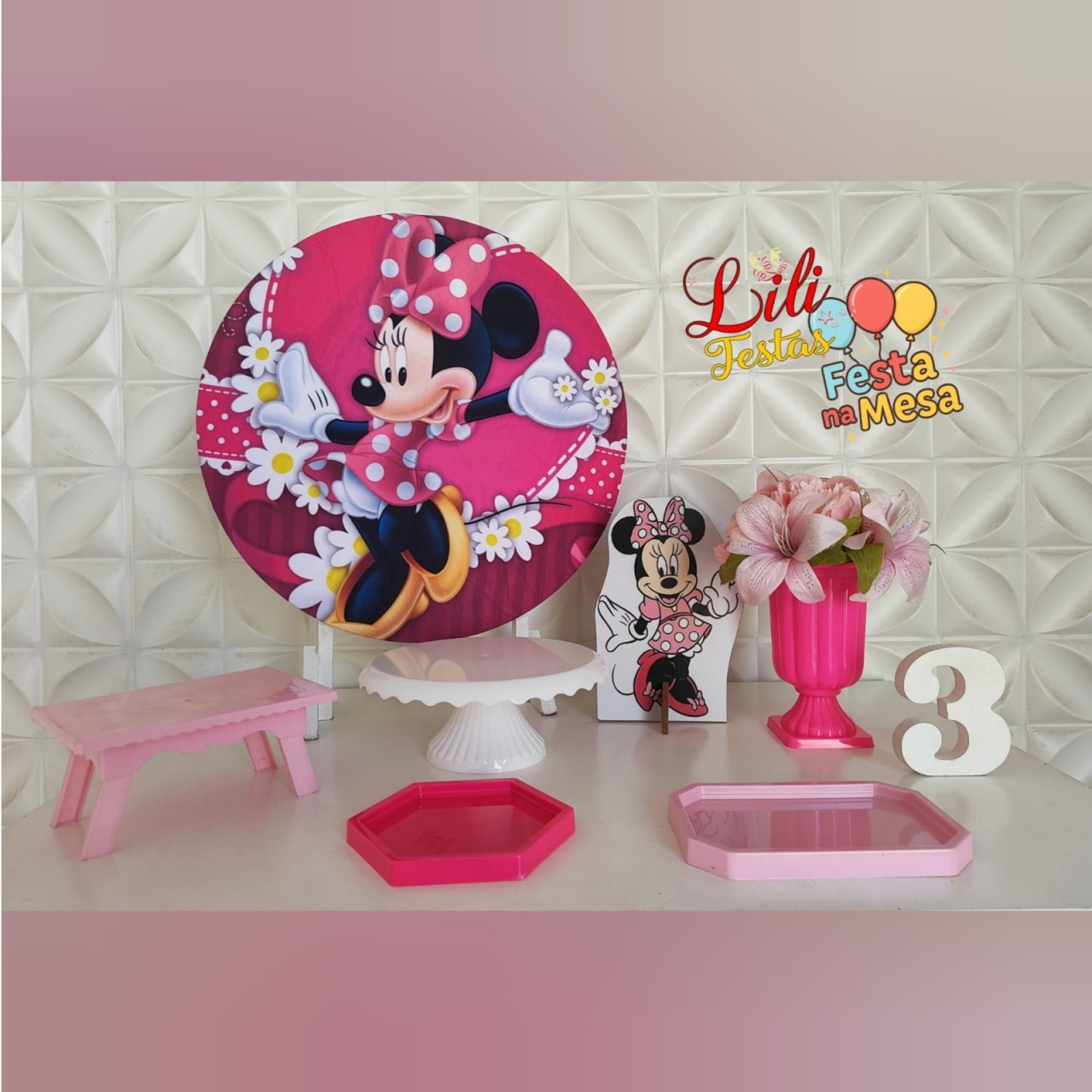 Minnie Rosa - Festa Na Mesa  - LiliFestaspegueemonte