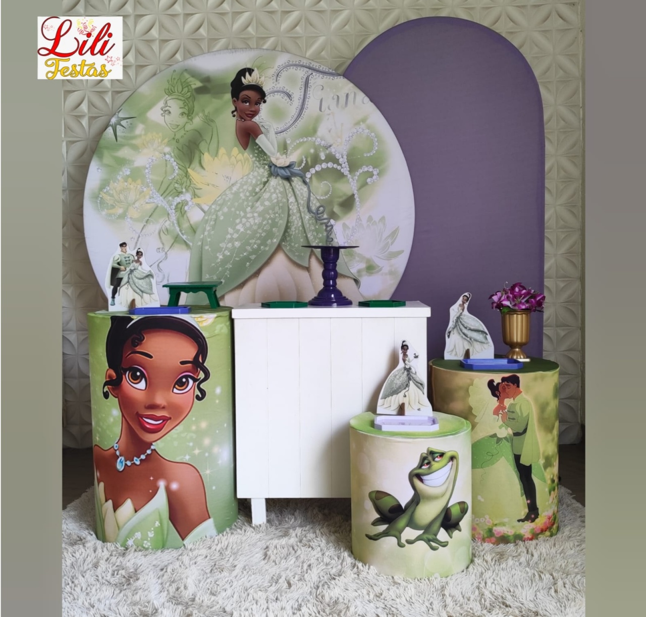 A Princesa E O Sapo + Cômoda + Painel Lateral - LiliFestaspegueemonte