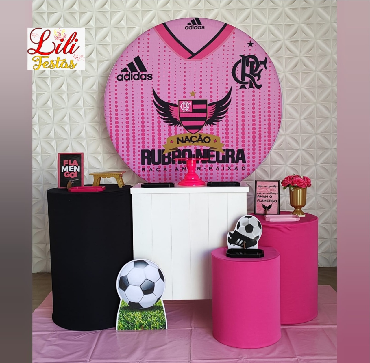 Kit Flamengo Rosa - 3 - LiliFestaspegueemonte