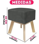 Banqueta Puff - Cinza - imagem 2