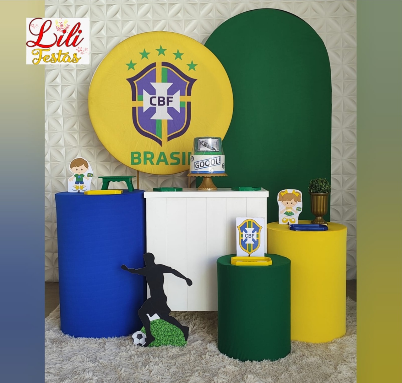Brasil + Painel Lateral + Cômoda - LiliFestaspegueemonte
