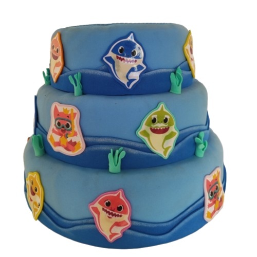 Bolo Fake - Baby Shark  - LiliFestaspegueemonte