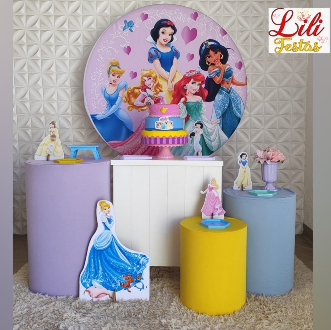 Kit Ouro As Princesas (1) + Cômoda - LiliFestaspegueemonte