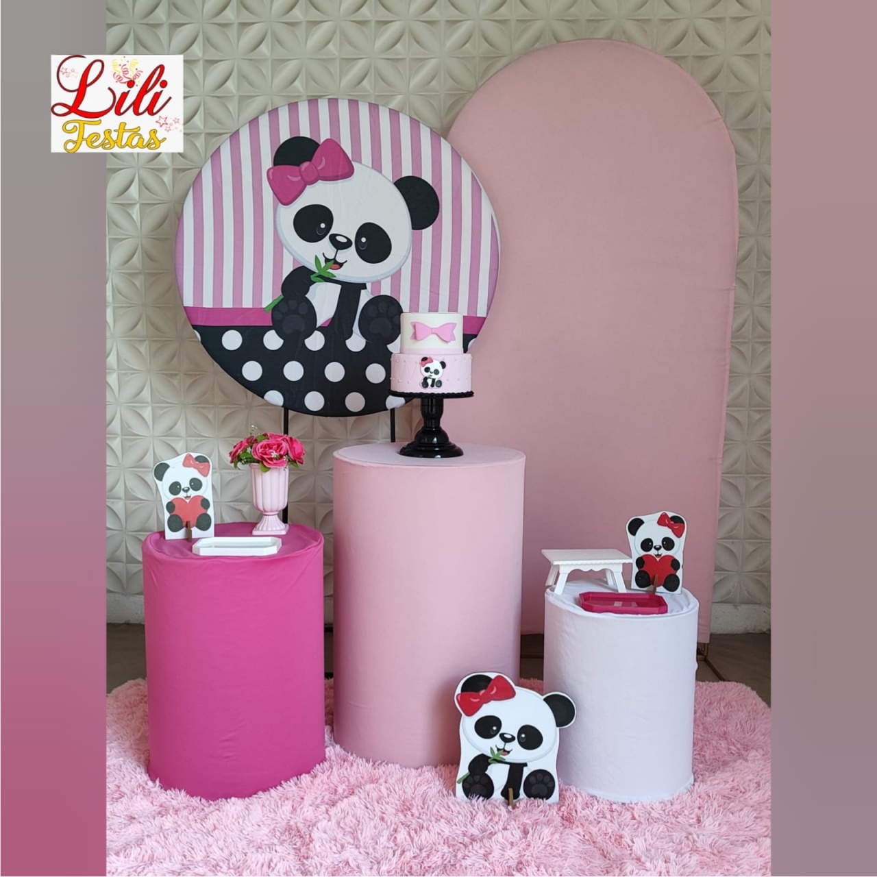 Panda Rosa + Romano - LiliFestaspegueemonte