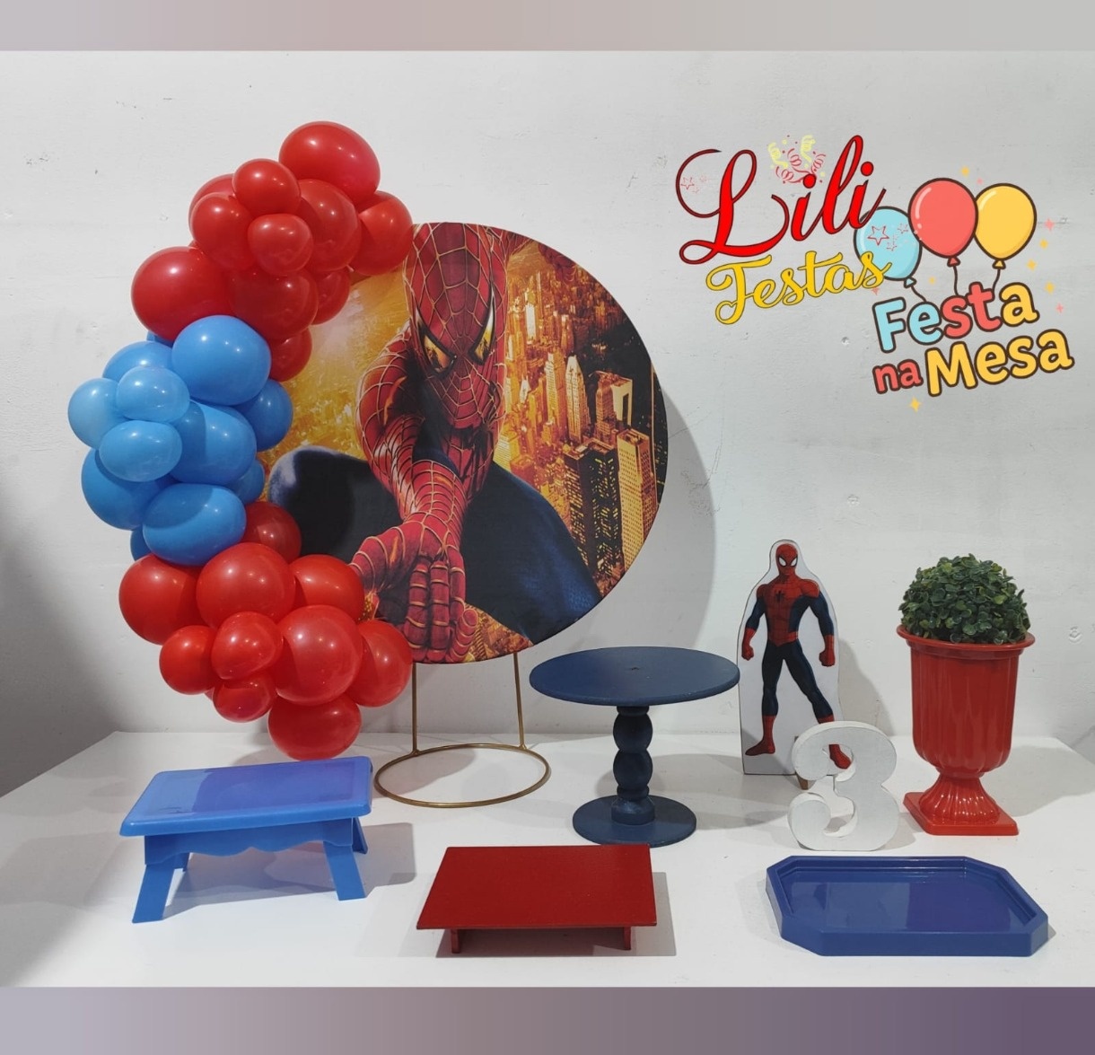 Homem Aranha  - Festa Na Mesa  - LiliFestaspegueemonte