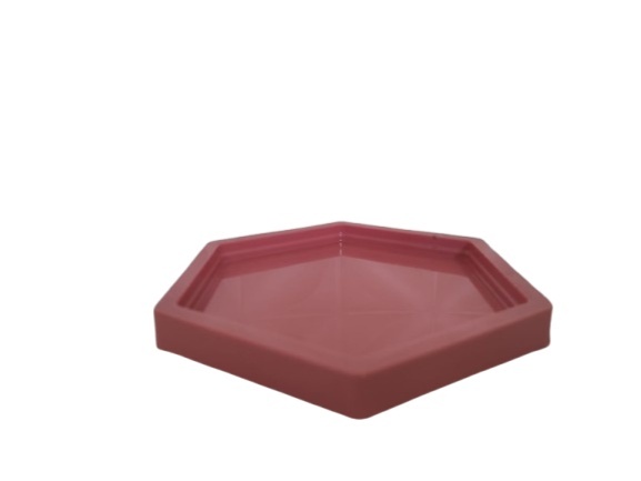 Bandeja Rosa Gloss - Sextavada  - LiliFestaspegueemonte