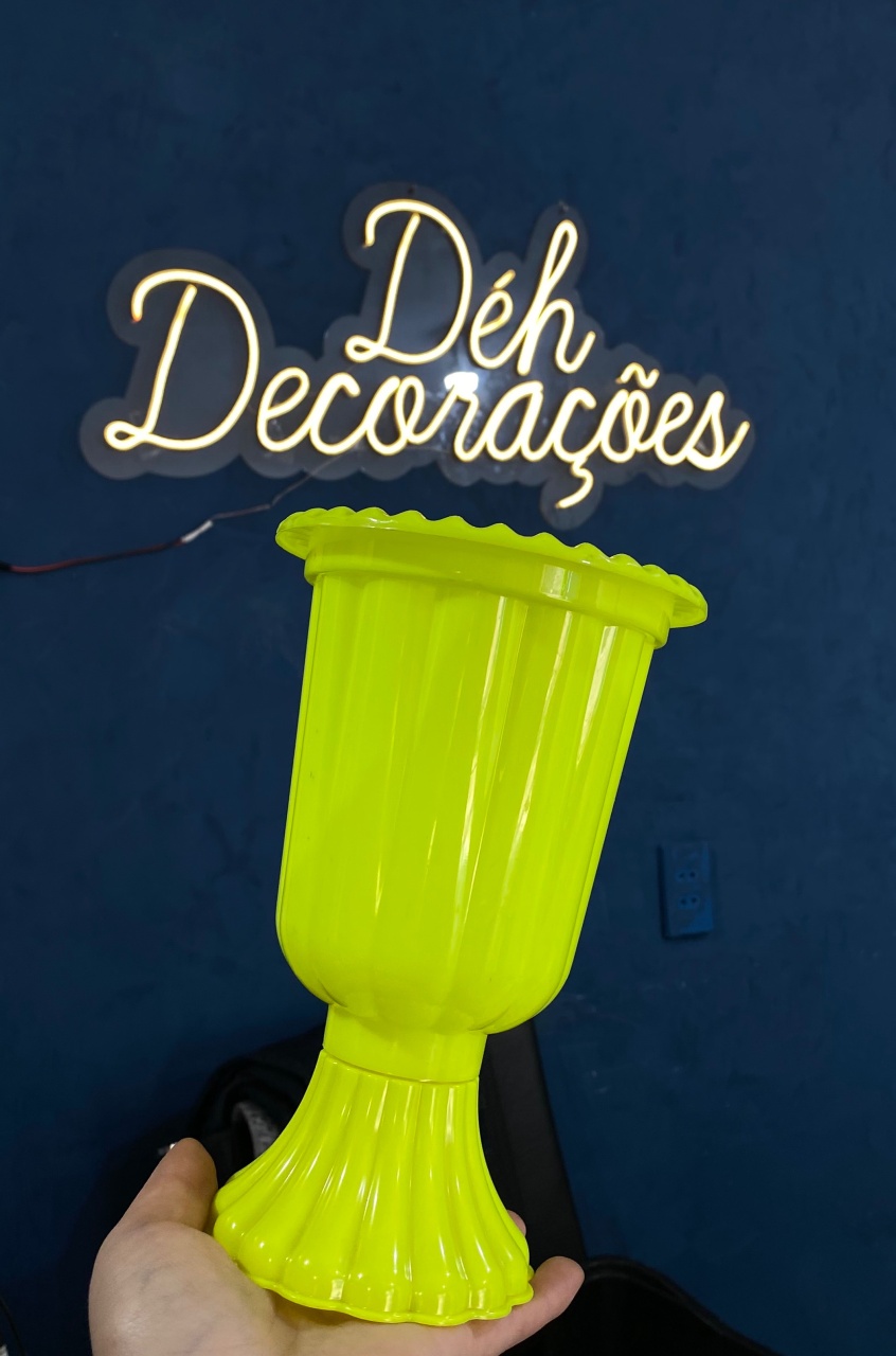 Vaso Amarelo Neon - Déh Decorações 