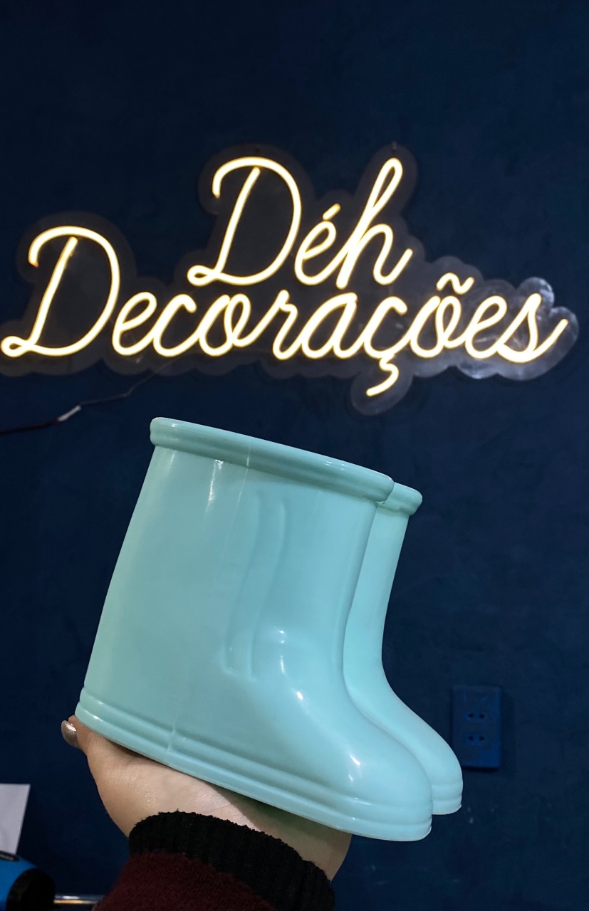 Botinha Verde-Água  - Déh Decorações 