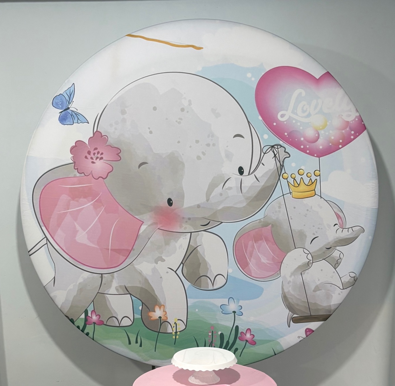 Capa Painel Elefantinho Rosa - Déh Decorações 