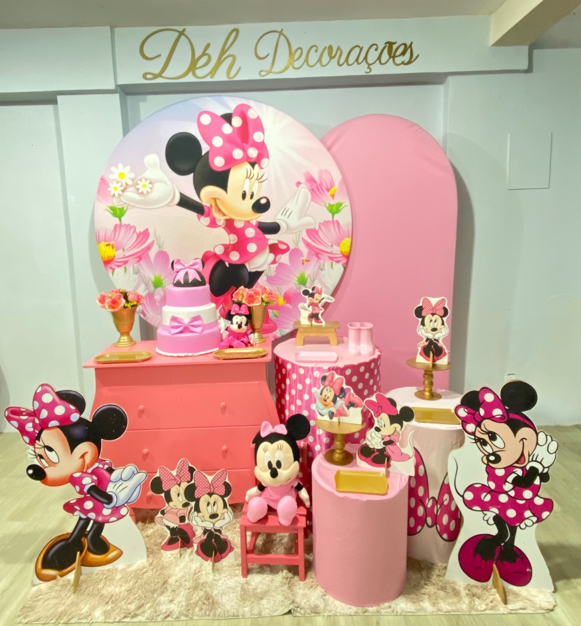 Minnie Rosa (Kit 4) - Déh Decorações 