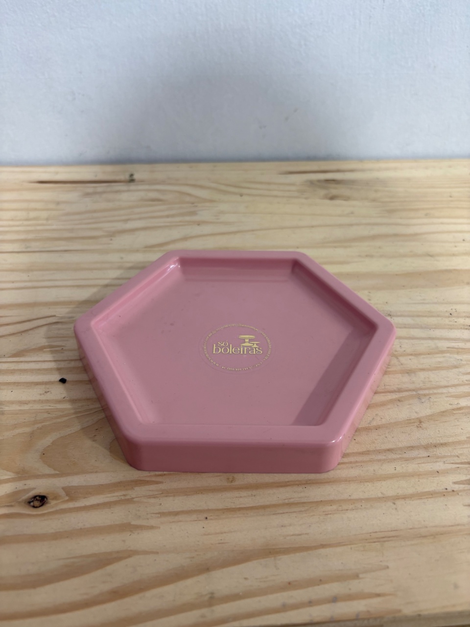 Bandeja Rosa Chá Sextavada - Déh Decorações 