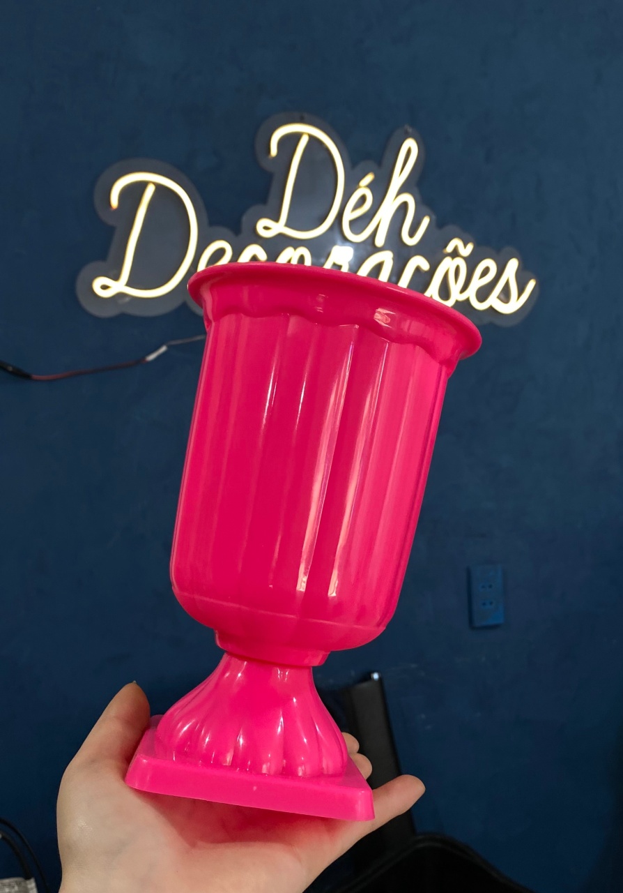 Vaso Rosa Neon - Déh Decorações 