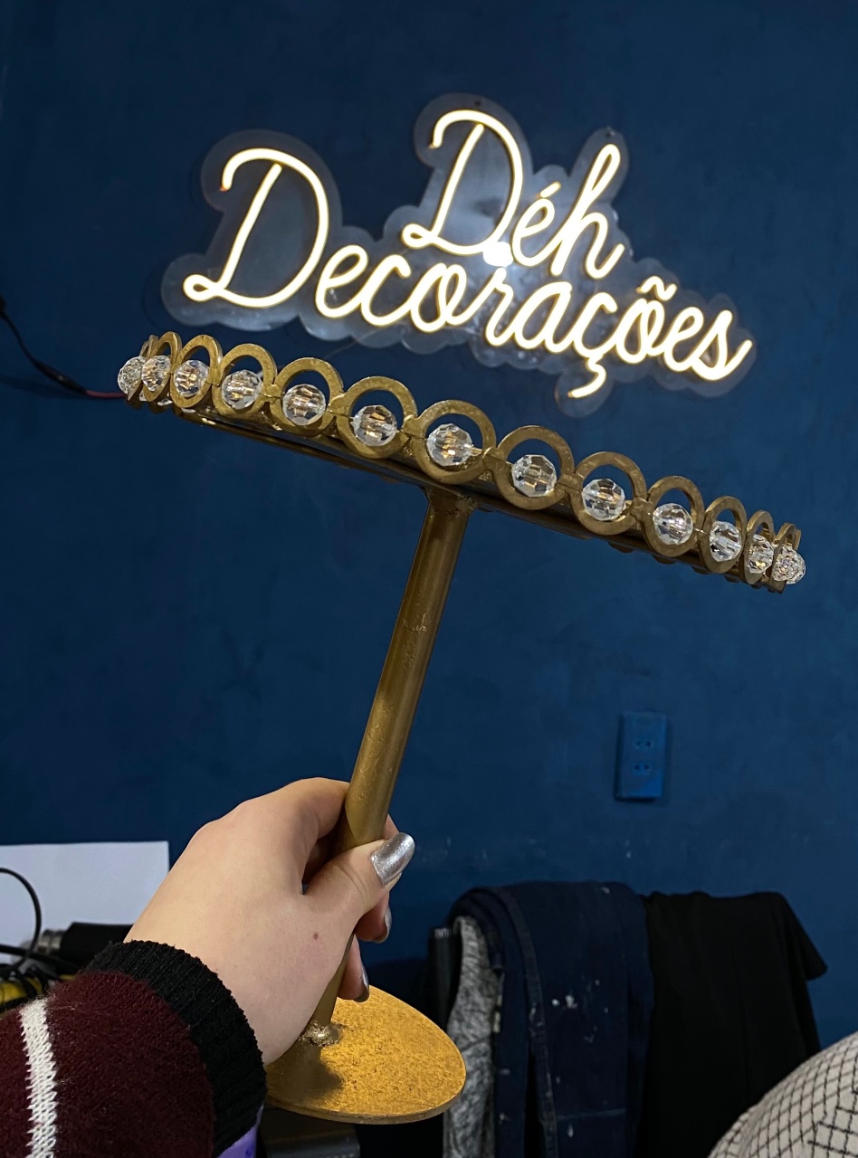 Bandeja Dourada 18 - Déh Decorações 