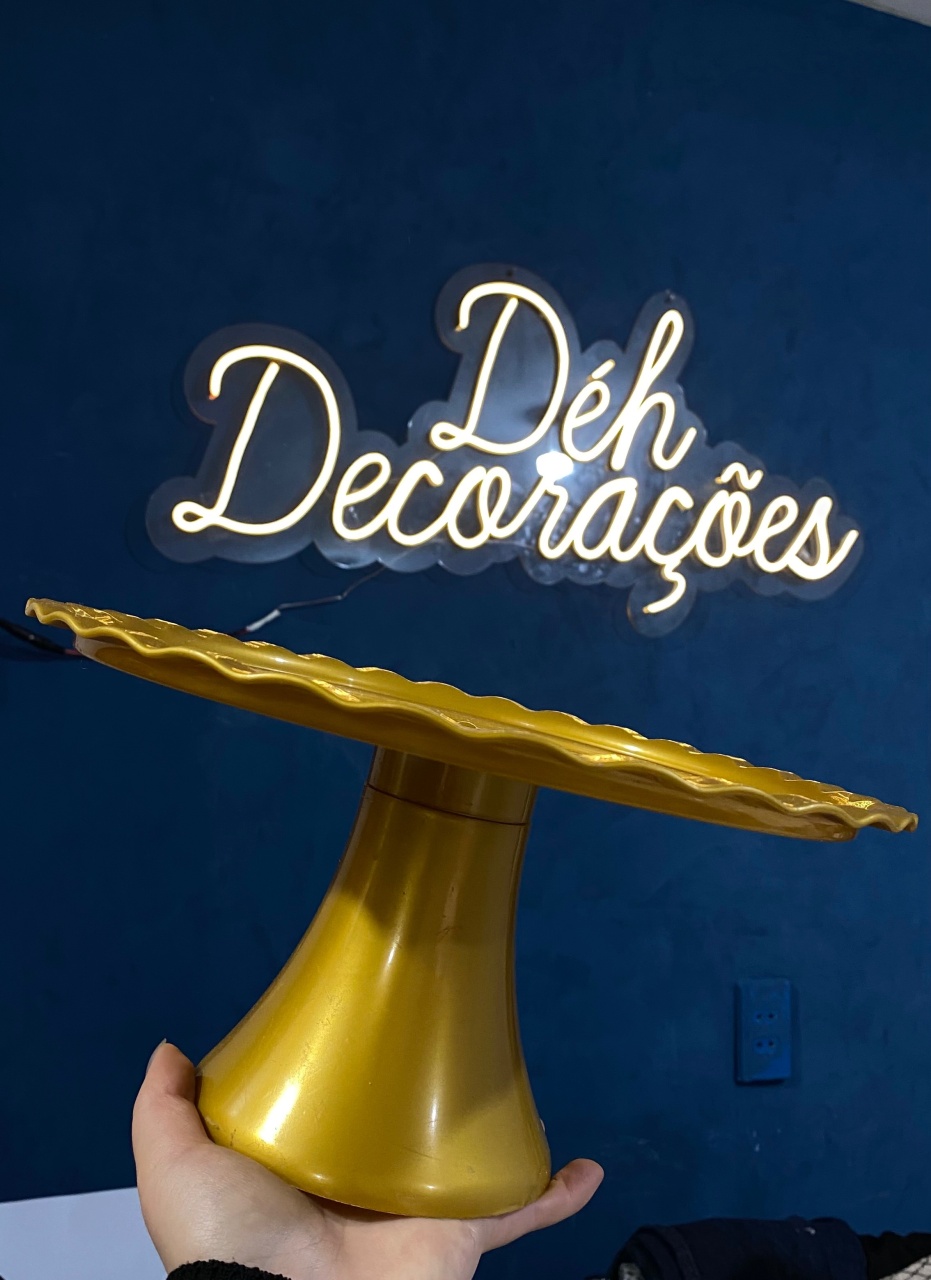Boleira Dourada 2 - Déh Decorações 
