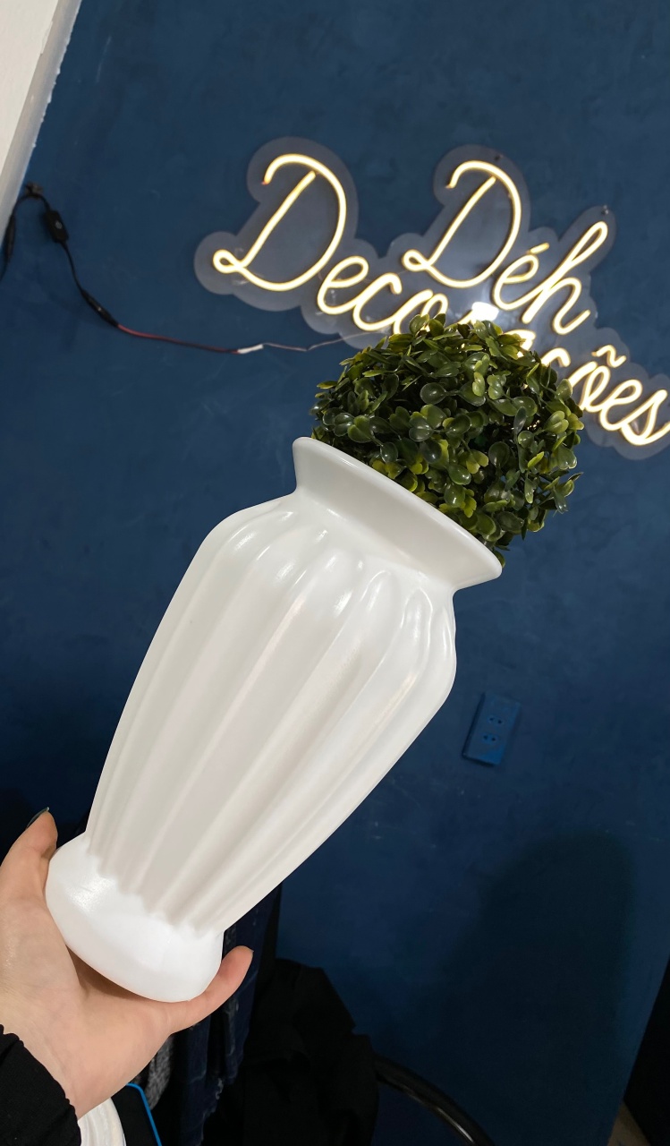 Vaso Branco Com Buchinho Pp - Déh Decorações 