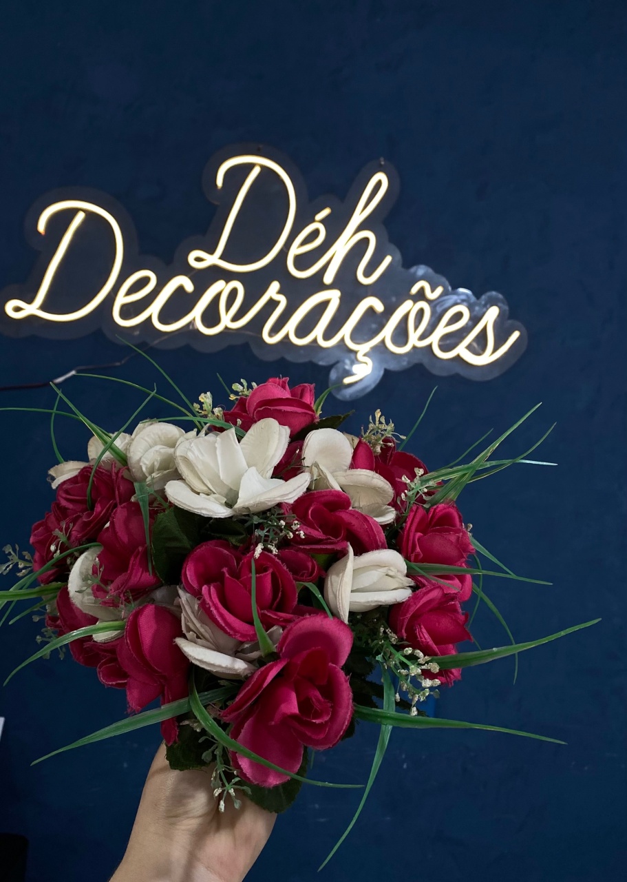 Arranjo de Flor Pink - Déh Decorações 