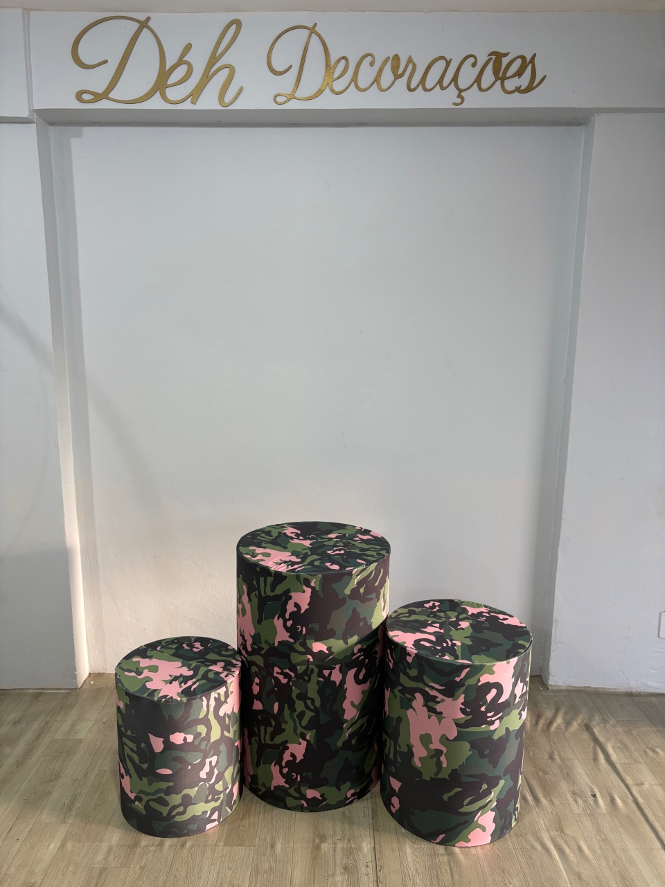 Trio Capa Cilindro Camuflados - Déh Decorações 