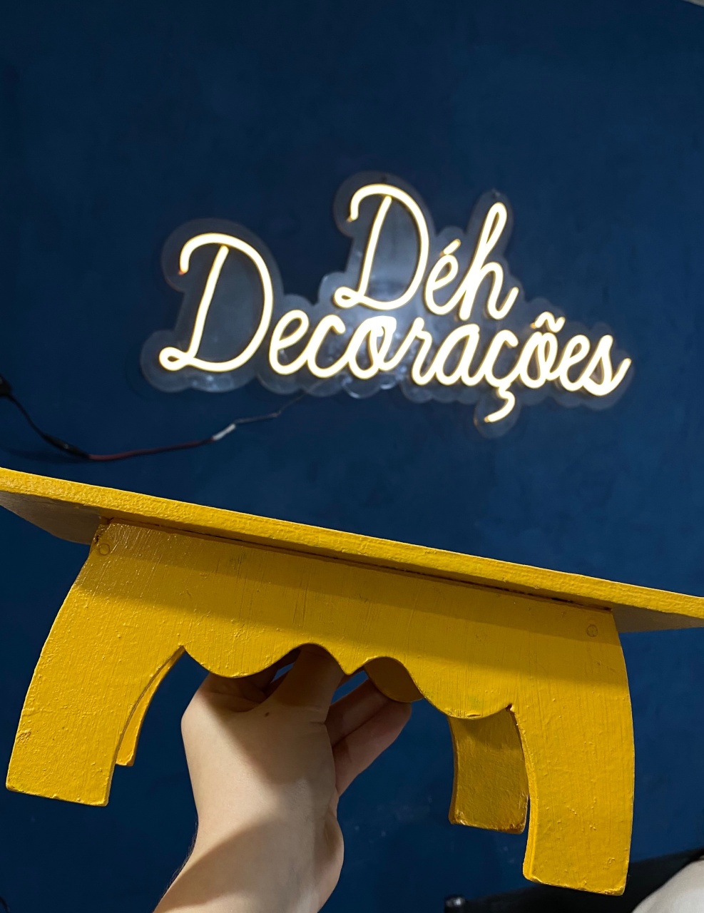 Bandeja Amarela Mesinha  - Déh Decorações 