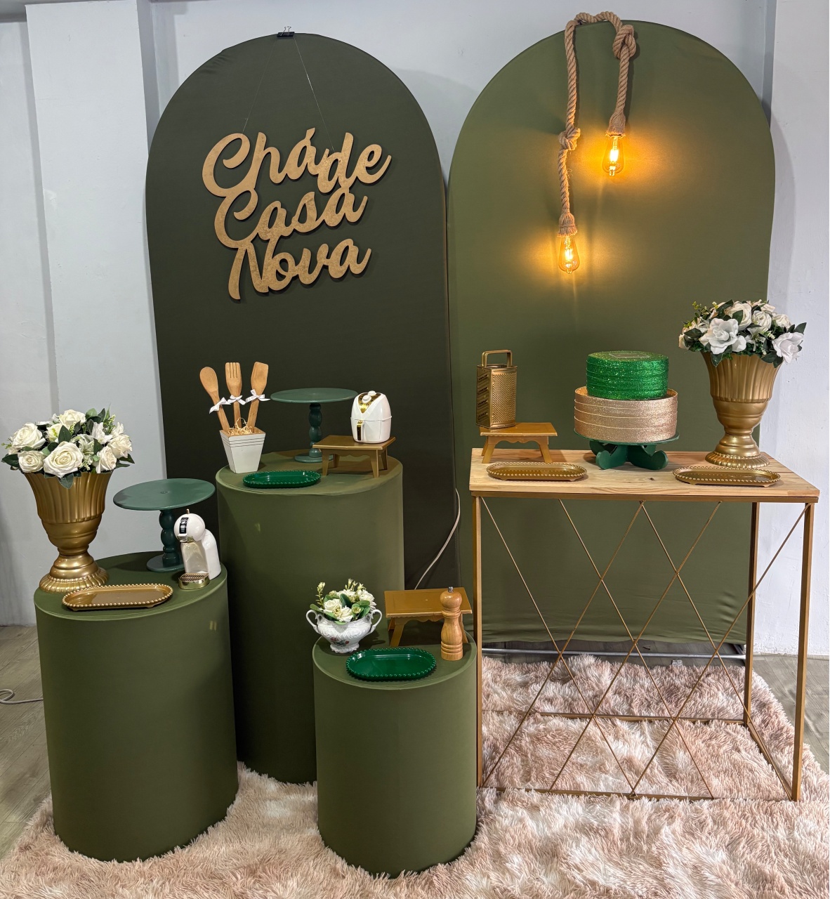 Kit Chá de Casa Nova Verde (Kit 4) - Déh Decorações 