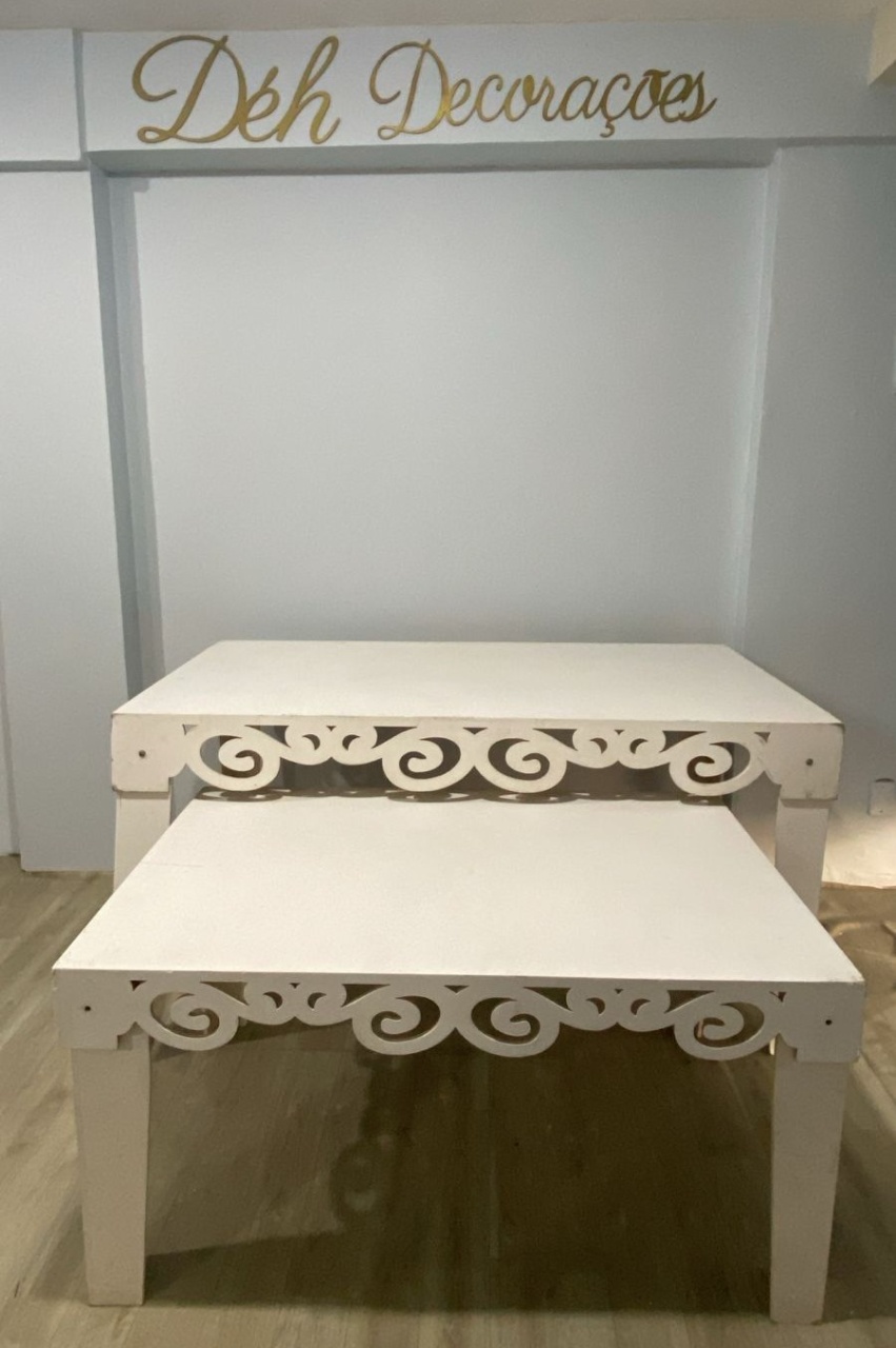 Mesa Branca Provençal 01 - Déh Decorações 