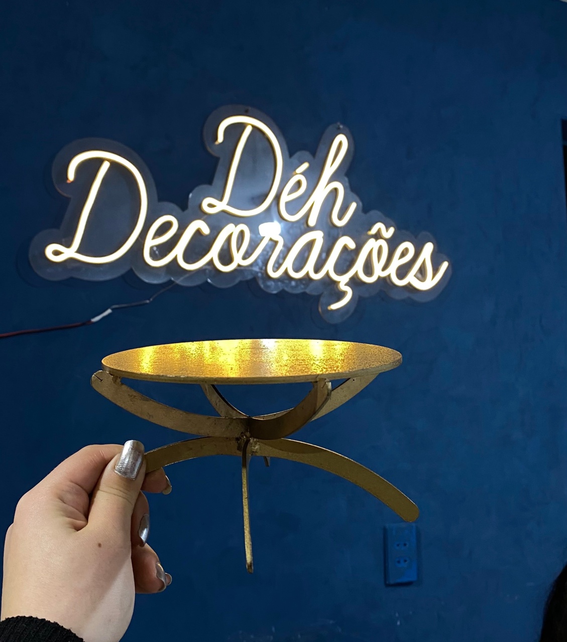 Bandeja Dourada 5 - Déh Decorações 