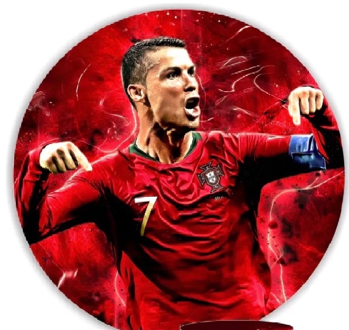 Capa Painel Redondo Cristiano Ronaldo - Déh Decorações 