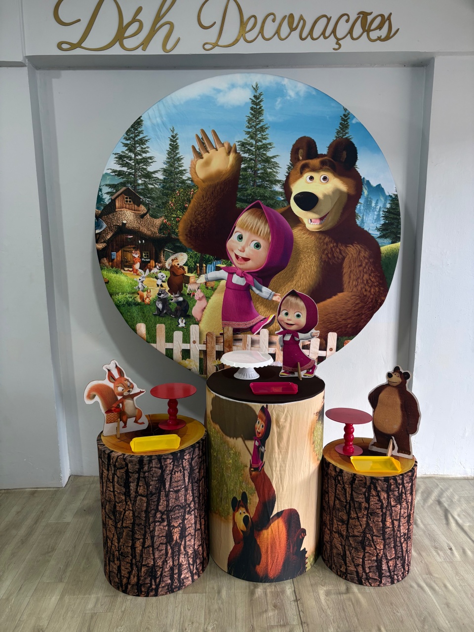 Masha E O Urso  (Kit 1)  - Déh Decorações 