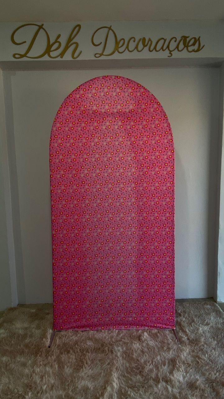Capa Painel Romano Pink Floral - Déh Decorações 