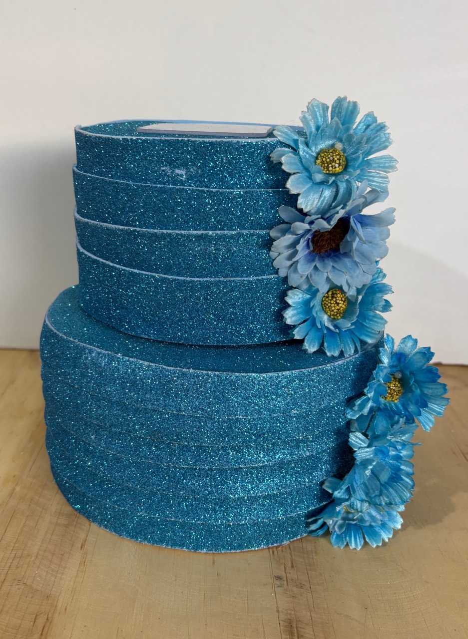 Bolo Fake Azul  - Déh Decorações 