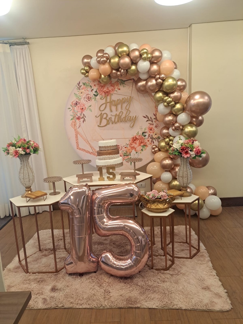 Kit 15 Rose E Dourado - Déh Decorações 
