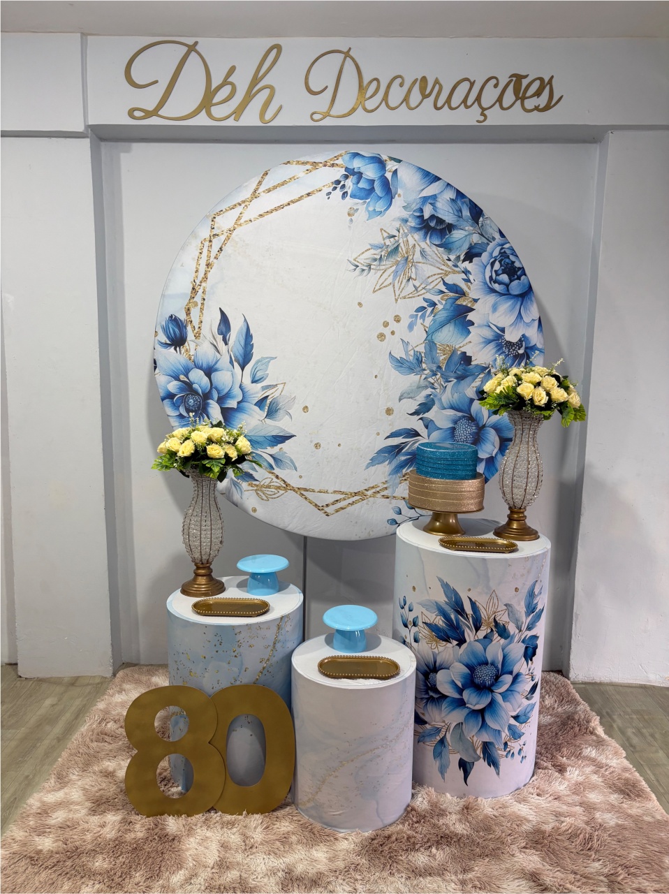 Kit Azul 80 Anos - Déh Decorações 