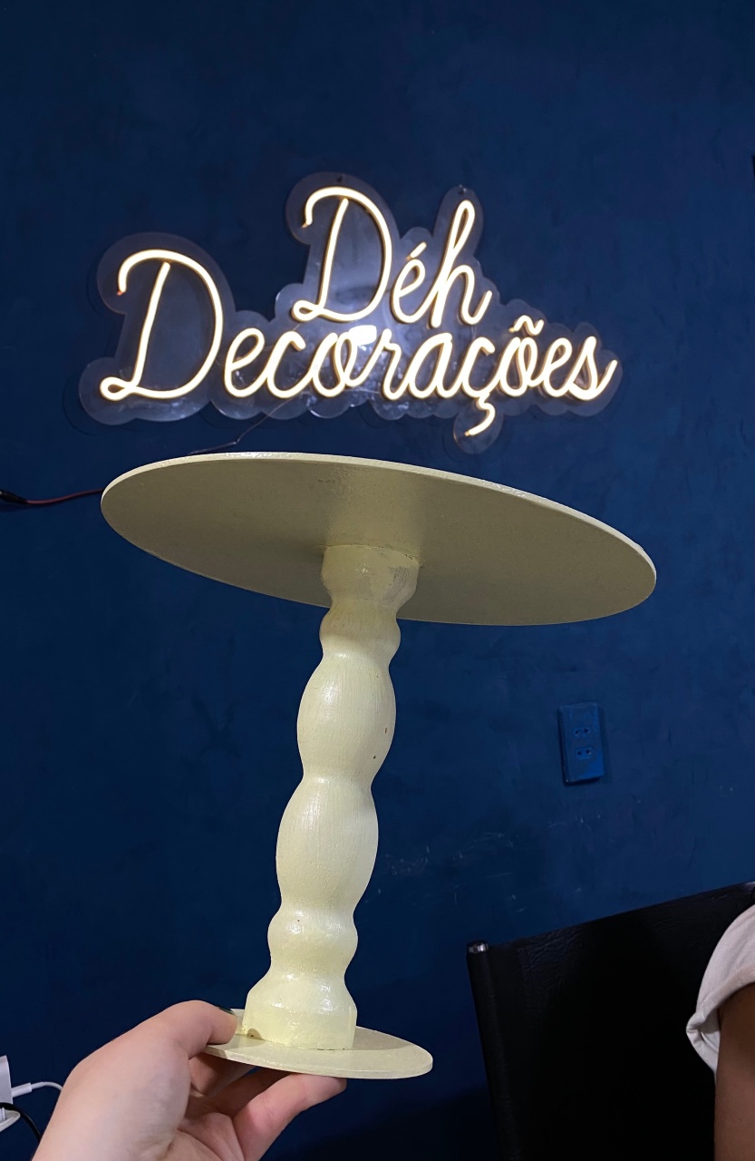Bandeja Amarela Cand Alta G Mdf - Déh Decorações 