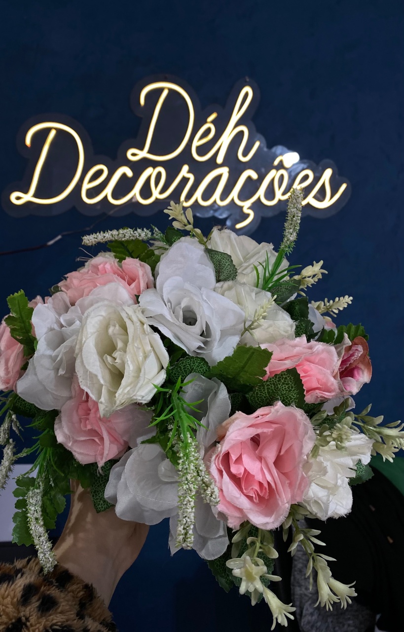 Arranjo de Flor Rosa 3 - Déh Decorações 