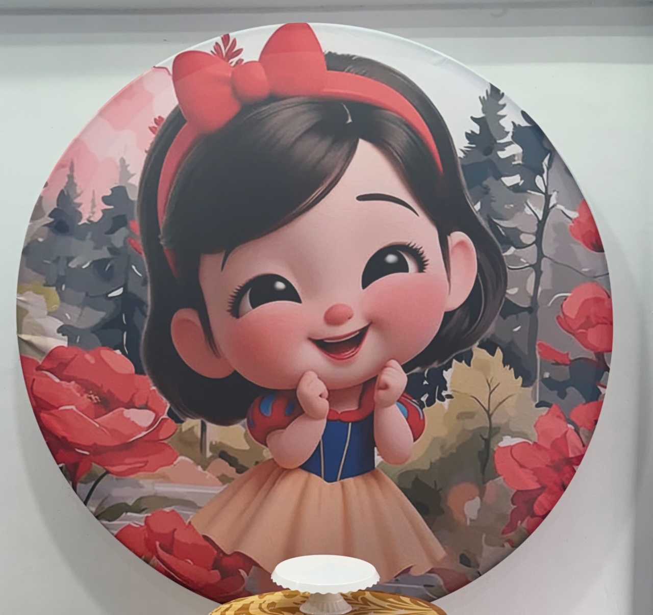 Capa Painel Redondo Branca de Neve Cut - Déh Decorações 