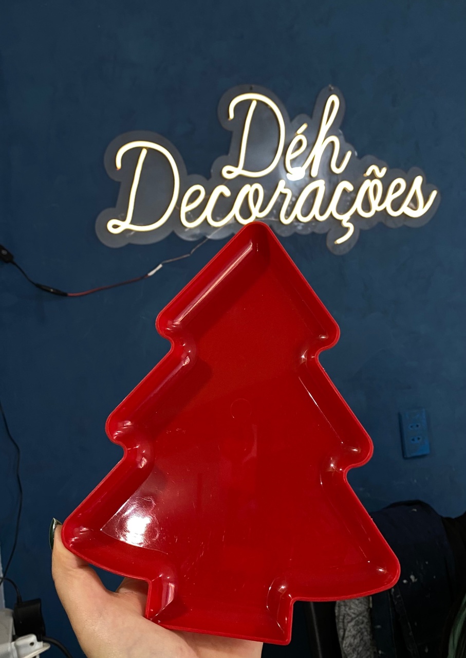 Bandeja Vermelha Natal 2 - Déh Decorações 