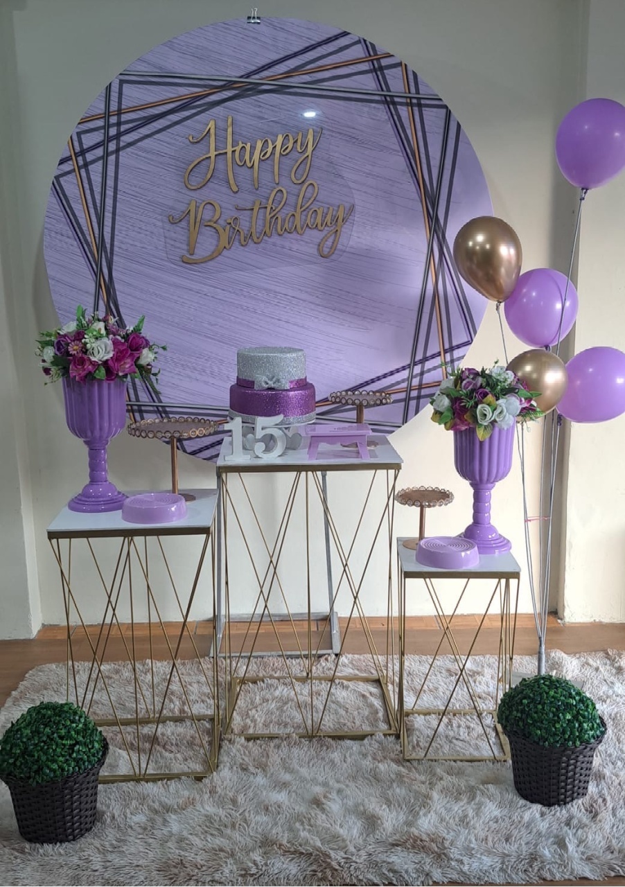 Kit Lilás Listrato(Kit 2) - Déh Decorações 