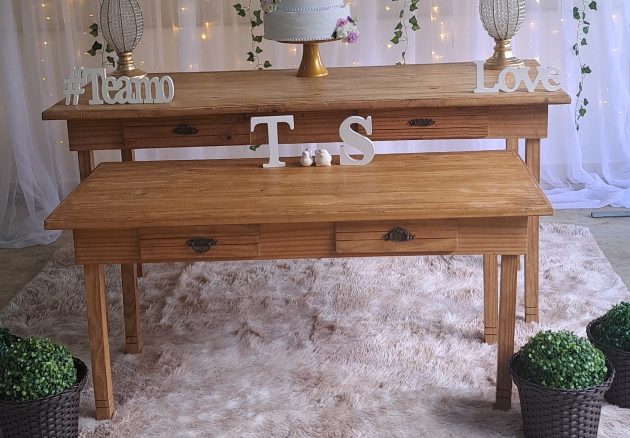Mesa Rustica - Déh Decorações 