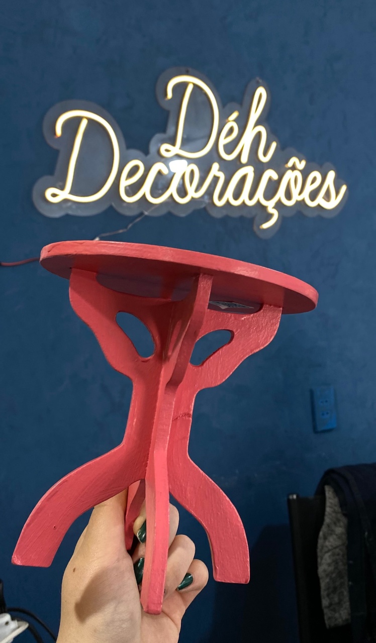 Bandeja Rosa Mdf P - Déh Decorações 