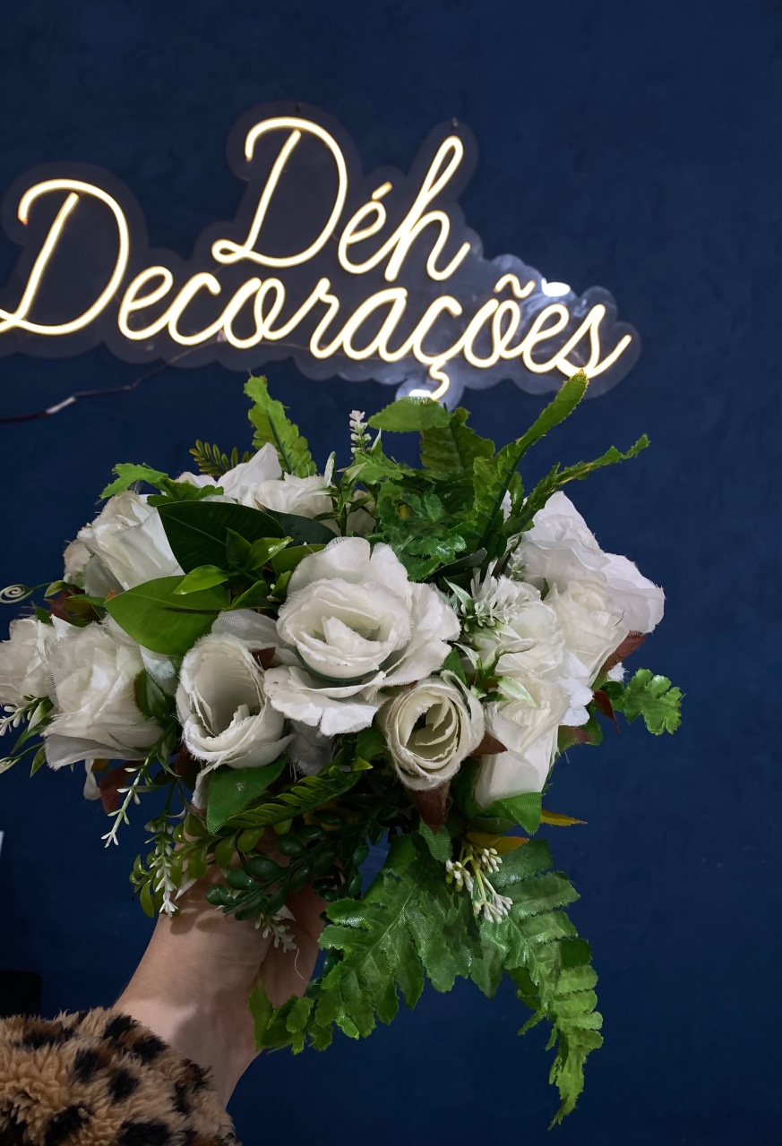 Arranjo de Flor Branca - Déh Decorações 
