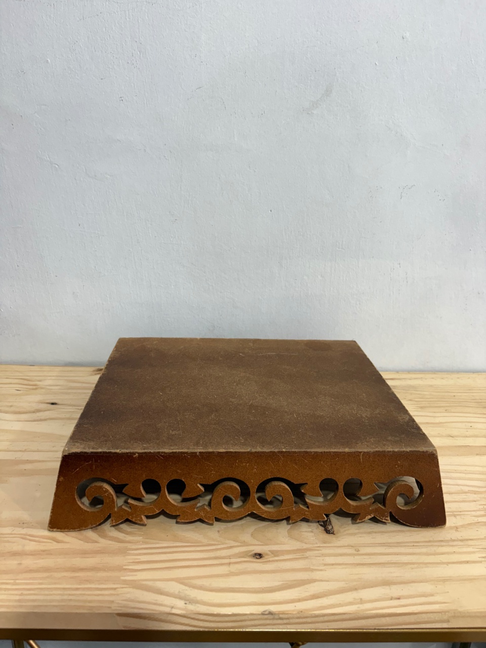Bandeja Marrom  Quadrada Grande - Déh Decorações 