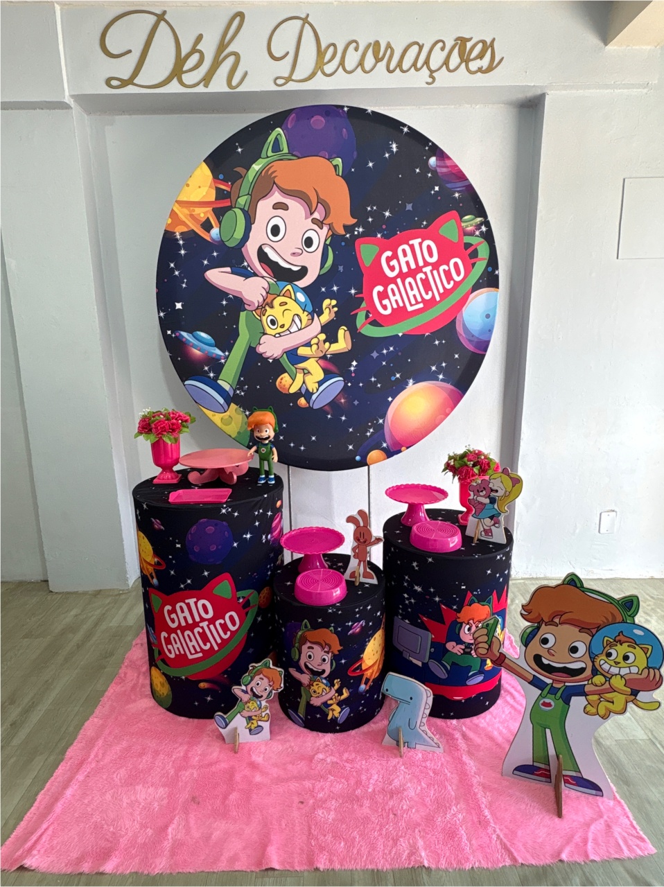 Gato Galáctico Menina - Déh Decorações 