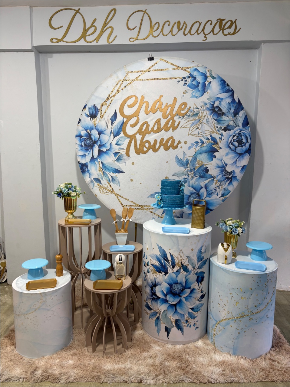 Chá de Casa Nova Azul (Kit 4) - Déh Decorações 