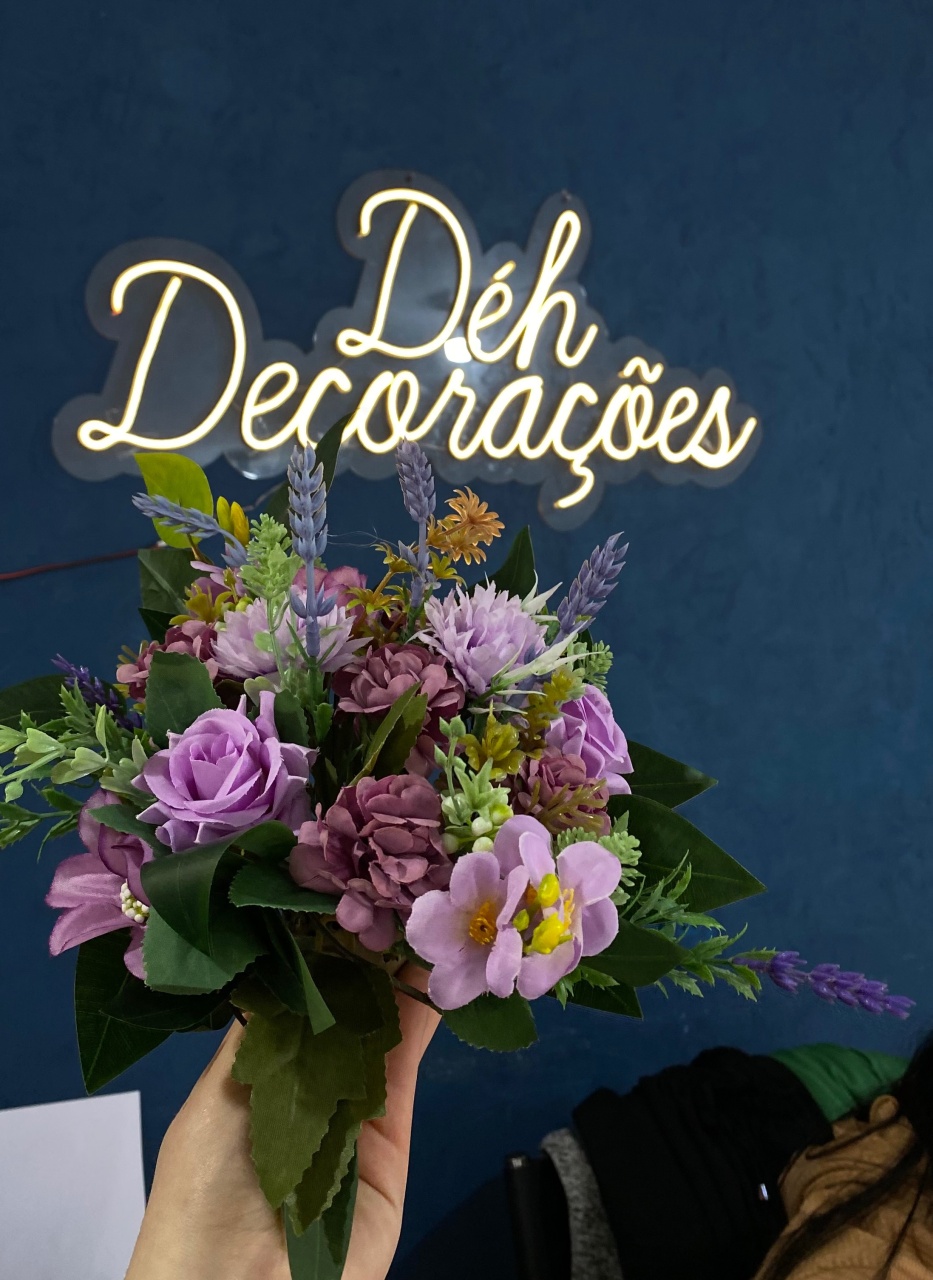 Flor Pequena Roxinha - Déh Decorações 