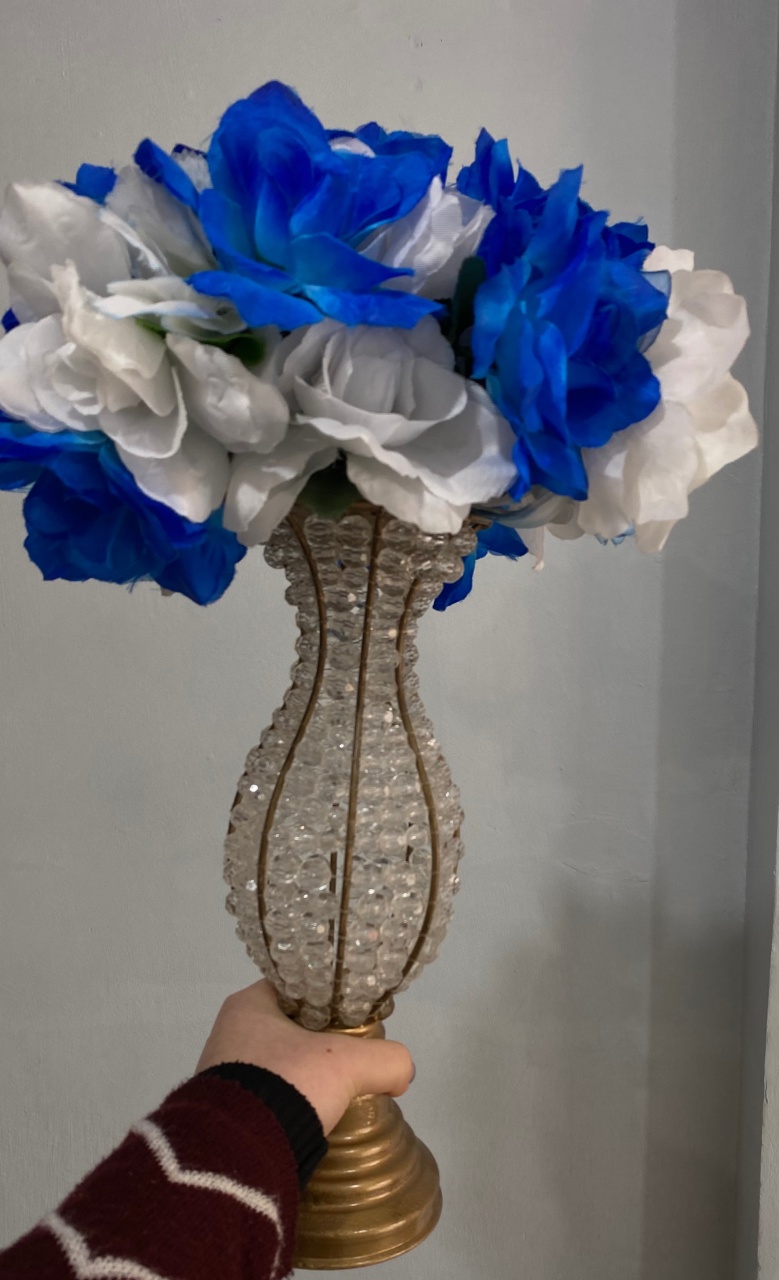 Vaso Pedraria P Com Flor  - Déh Decorações 