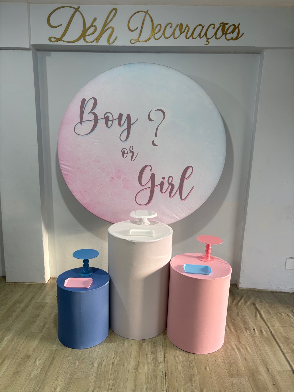 Chá Revelação Azul E Rosa (Kit 1)  - Déh Decorações 