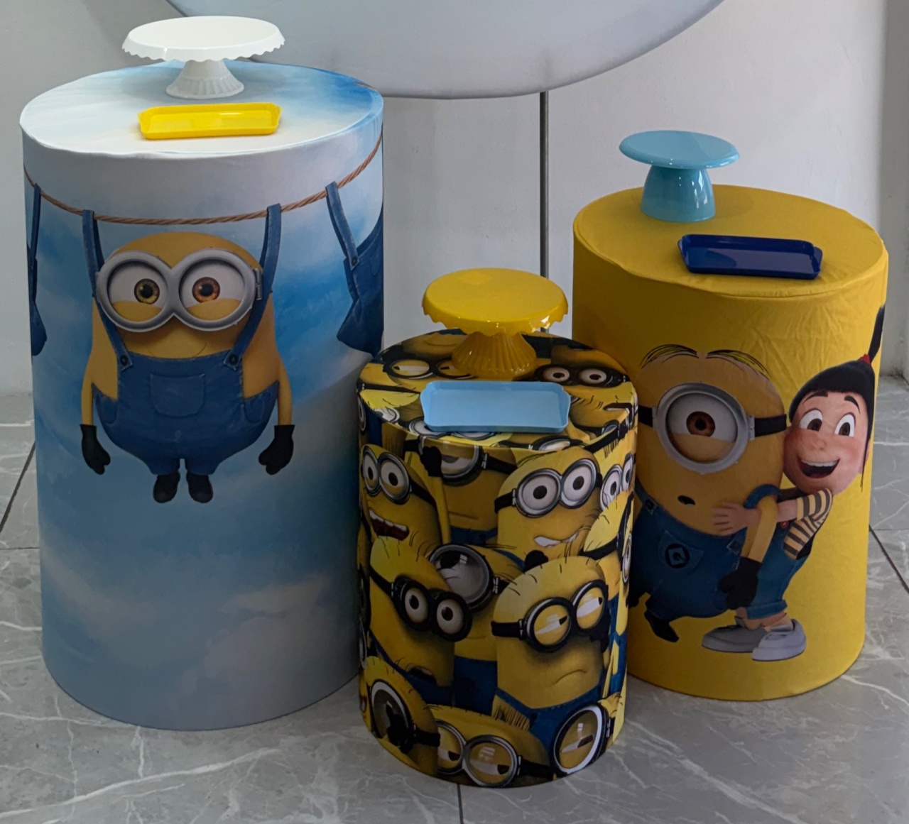 Capa Trio de Cilindro dos Minions - Déh Decorações 