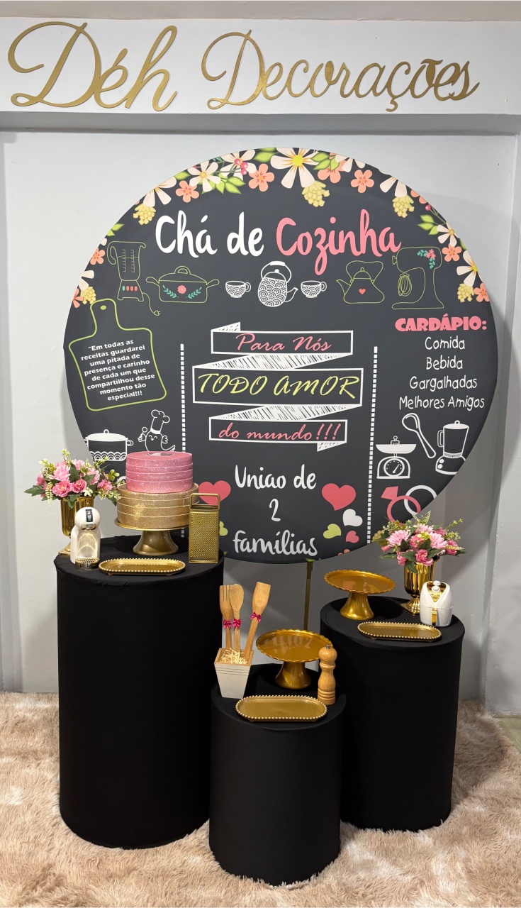 Kit Chá de Panela Preto (Kit 2) - Déh Decorações 